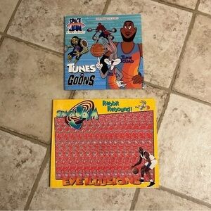 Space Jam Book Lot Rabbit Rebound Eye Illusions & Tunes vs. Goons Bundle & Save